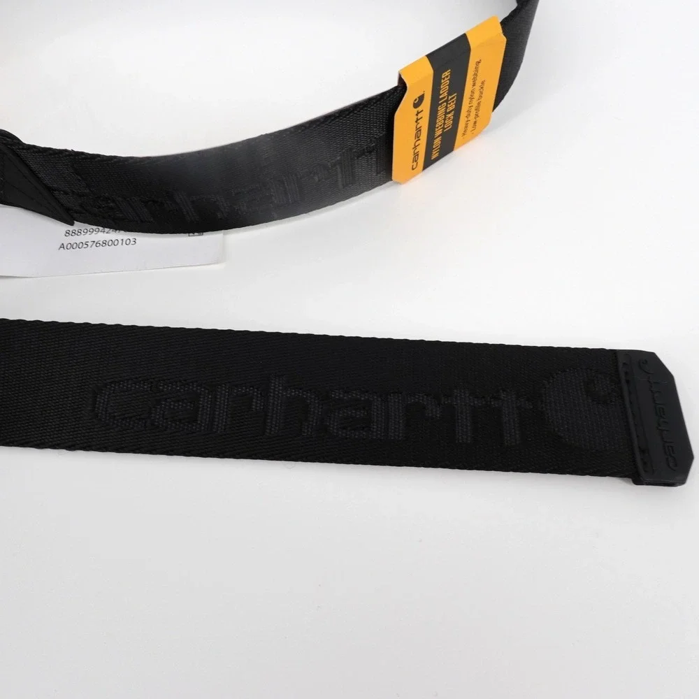 Carhartt Mens Size Medium Black Nylon Webbing Ladder Lock Belt 32-34 NEW